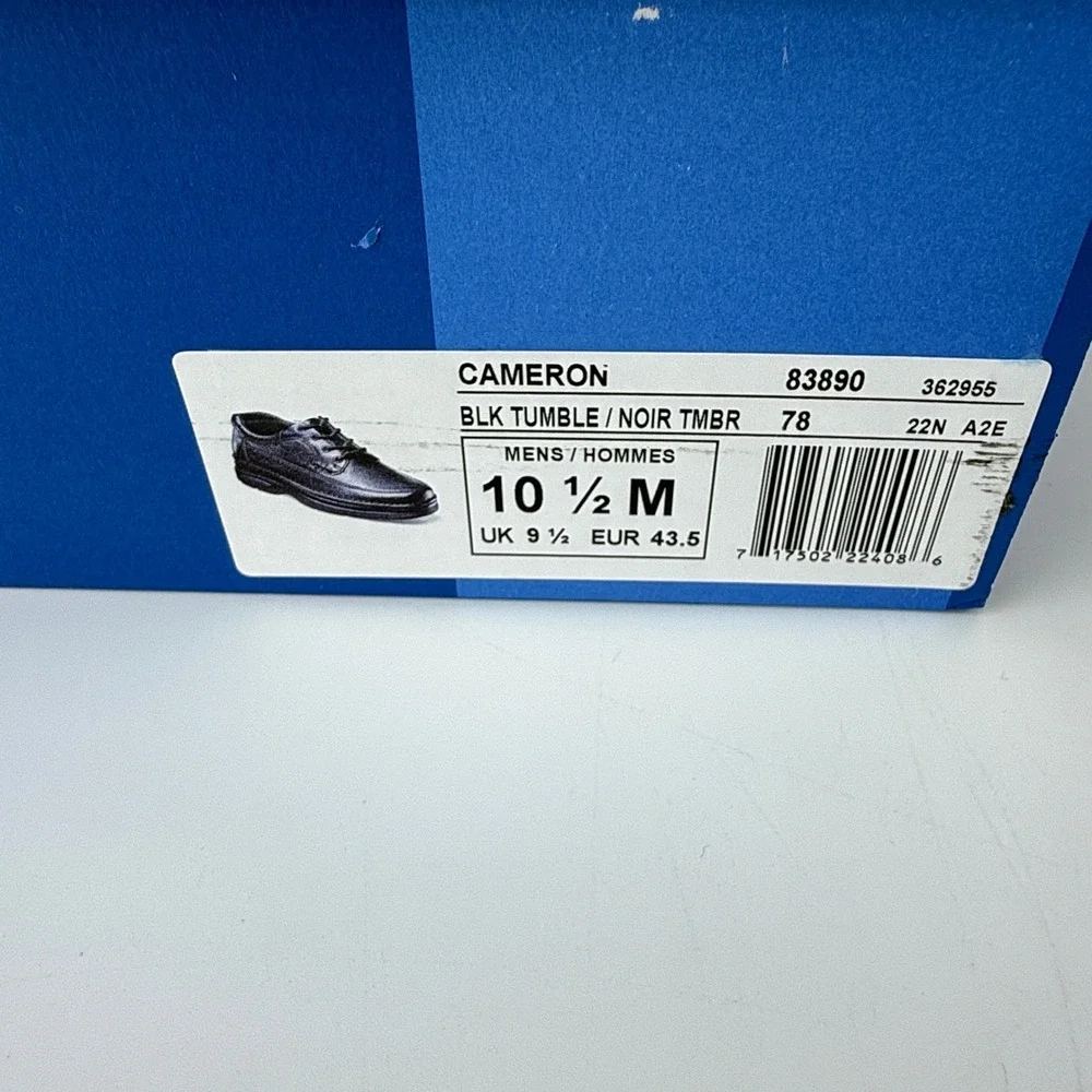 Nunn Bush Cameron Leather Comfort Gel Shoes Mens 10.5 M Black Tumble NIB